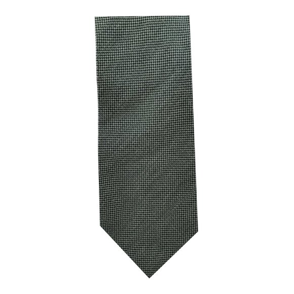 Audemars Piguet Micro Check Pattern Gray 100% Silk Necktie